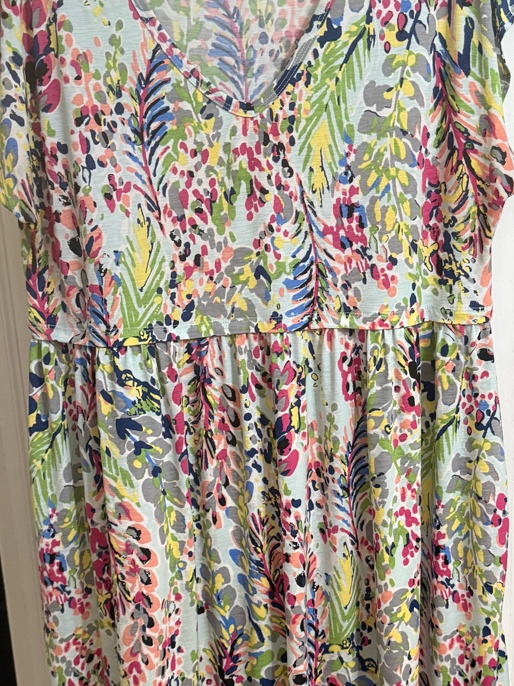Floral Multi-Color V-Neck Mini Dress